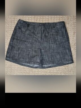 Sandro Heathered Denim High Rise Shorts